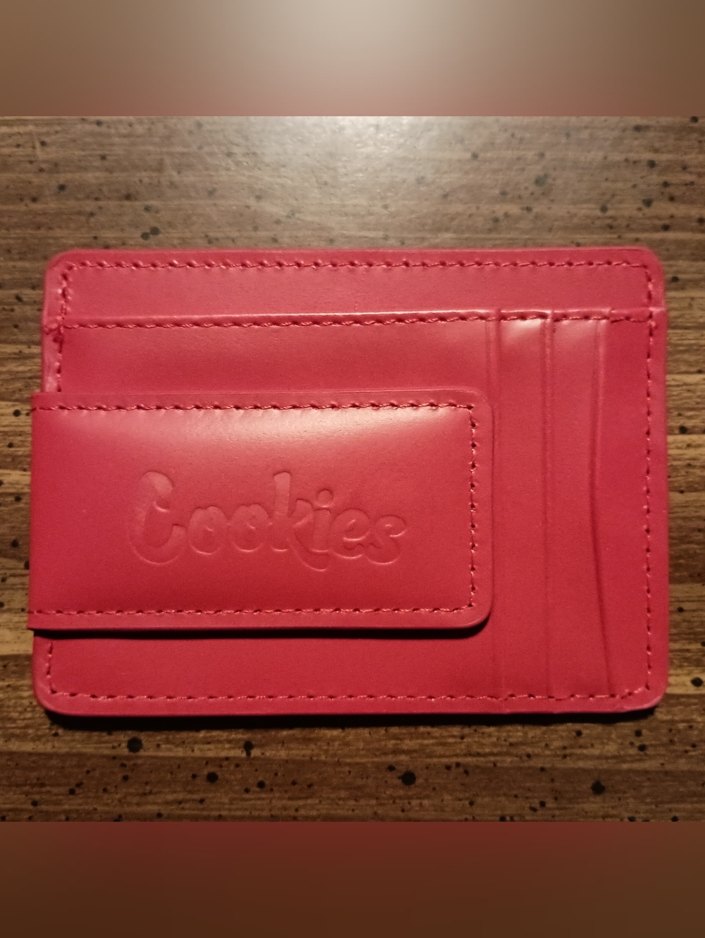COOKIES WALLET - Red // Money Clip and Card Holder NWT Fashion ID Window Pocket